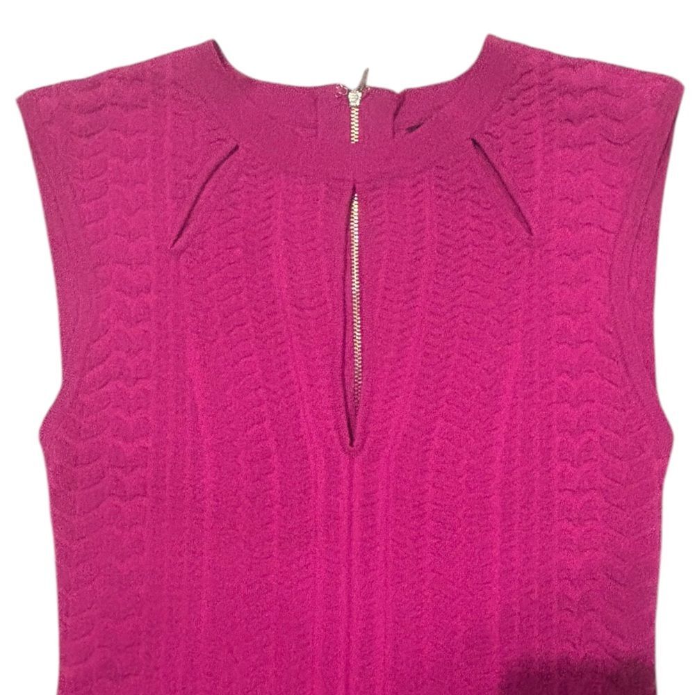 Women’s Hot Pink Bodycon Knee Length Party Dress by Bebe-size SM - Picture 3 of 6